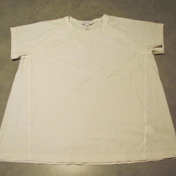 Athleta Shirt womens Medium Activewear Workout GYM Shirt White - Picture 1 of 5